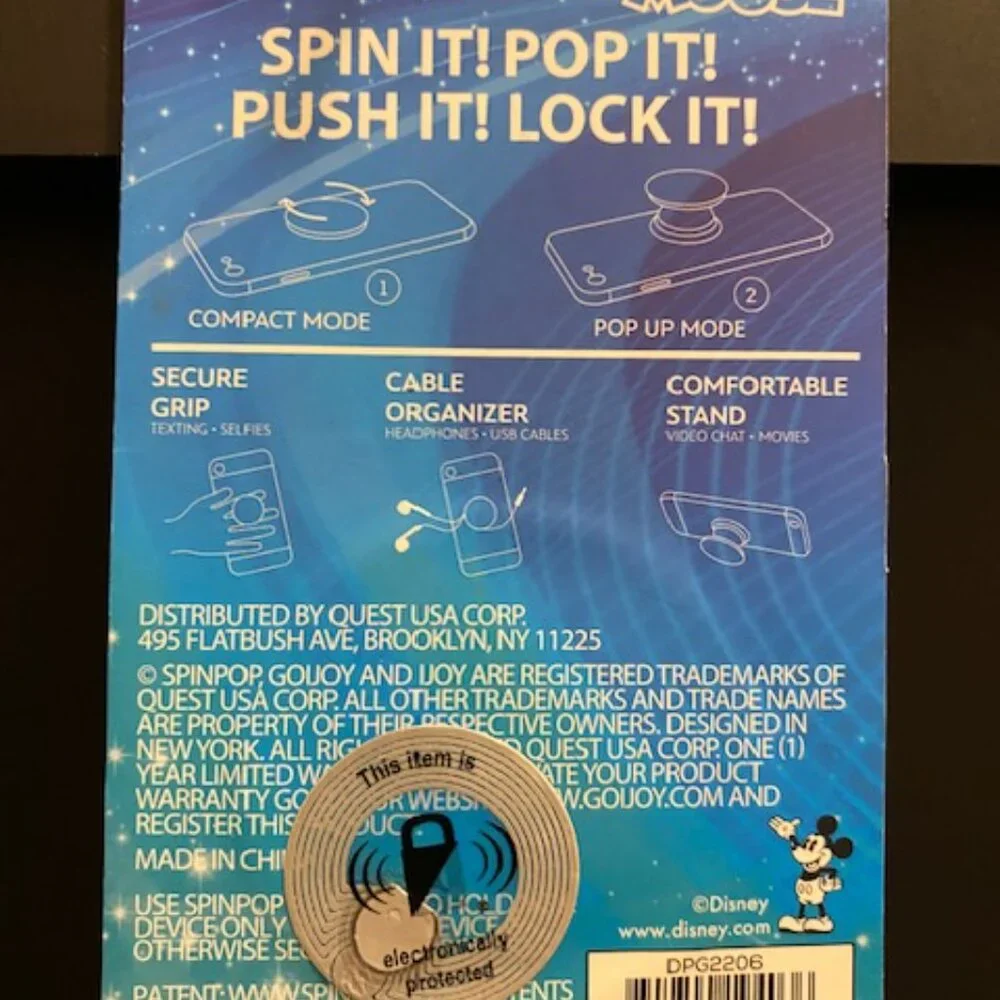 Disney Mickey Mouse Phone Pop Grip